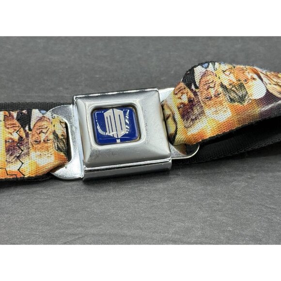 Buckle Down Belt Doctor Dr Who DW The Doctors Seatbelt Adjustable EUC Faces - Picture 4 of 6